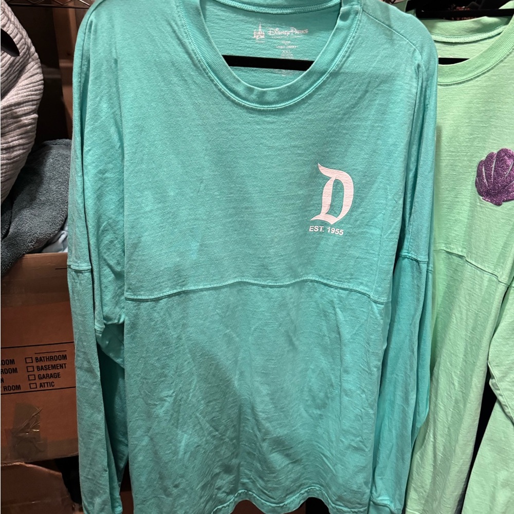 Disneyland Aqua Long Sleeve Spirit Jersey